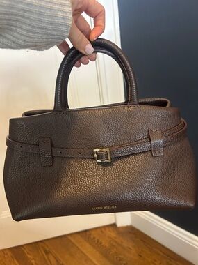 Manu Atelier Brown Mini Satchel Bag le Cambon 25 Deep Brown